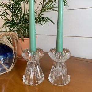 Pair of Single Light Candlesticks by Mikasa